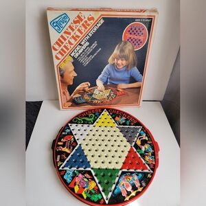 Vintage 1970s Steven Deluxe 802 Chinese Checkers Family Game With Original Box